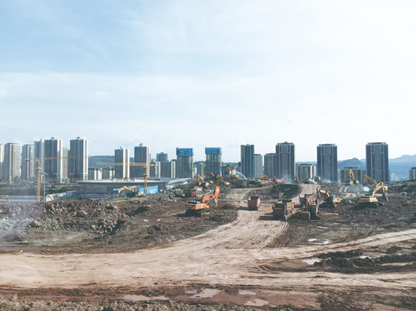 天城片区城中村改造项目鏖战正酣计划在5月底前完成涉铁部分的全部土石方施工(图1)